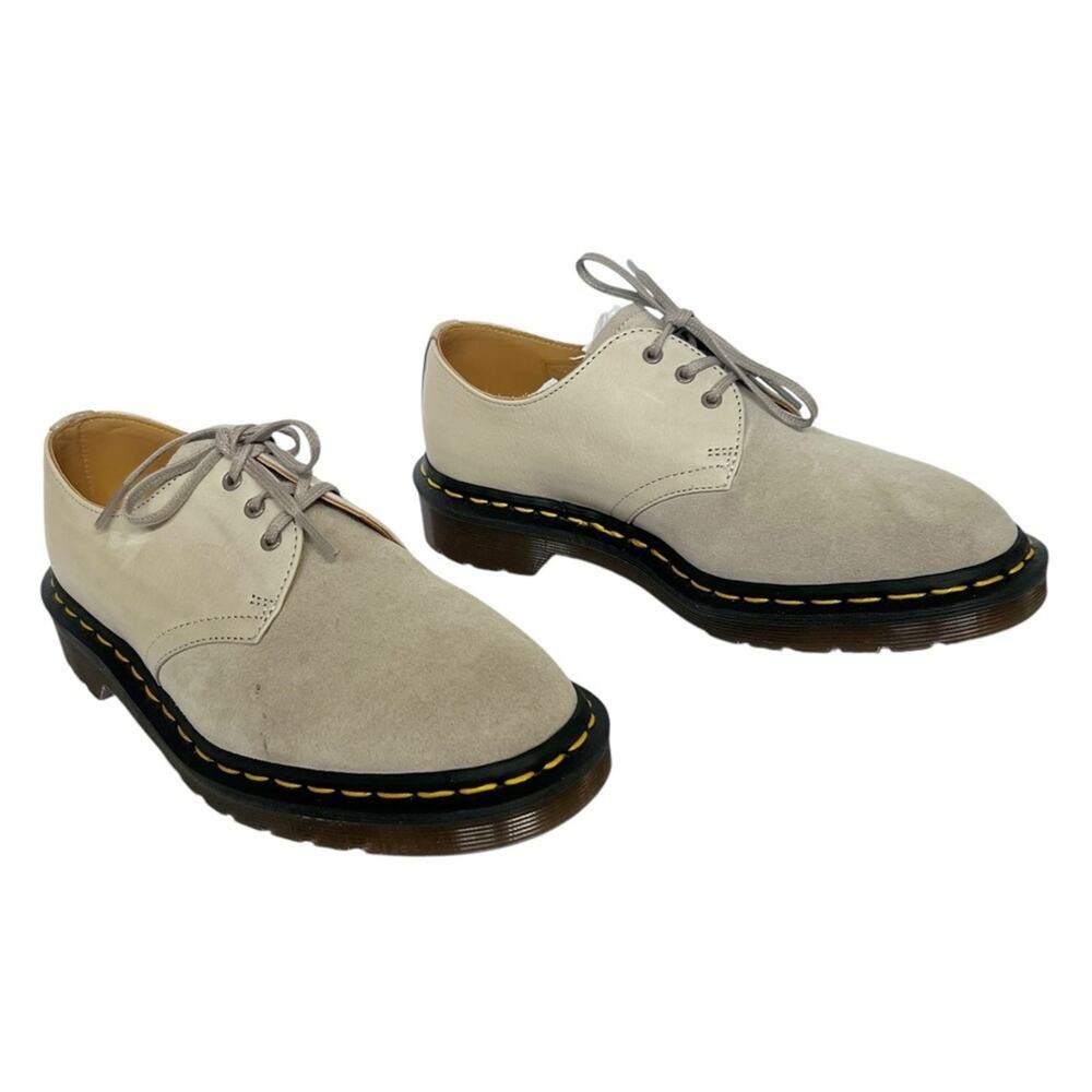 Dr. Martens 1461 Beige Leather and Suede Shoes